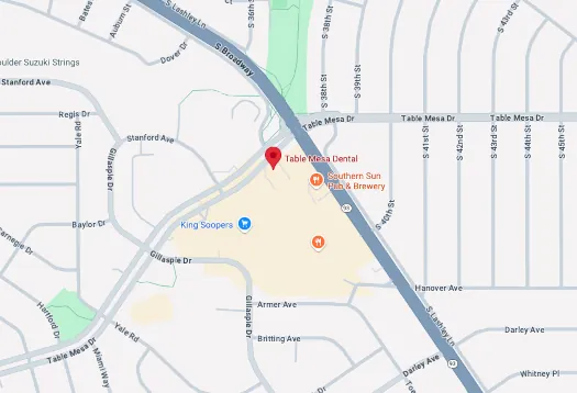 Table Mesa Dental, conveniently located in Boulder, CO!